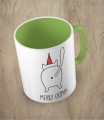 Jasnozielony kubek merry catmas