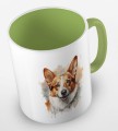 kolorowy kubek corgi - jasnozielony.jpg