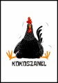 Graficzny plakat z zabawną kurą, która każdego wprawi w dobry humor. Tę uroczą kokoszkę można podziwiać na kilku produktach z serii, m.in. torbach na zakupy, koszulkach, kubkach