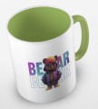 kolorowy kubek teddy bear in holographic jacket - jasnozielony.jpg