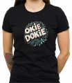Czarna damska koszulka okie dokie