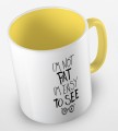kolorowy kubek z  hasłem i am not fat, i am easy to see - żółty.jpg