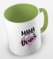 kolorowy kubek z hasłem mama of drama - kolor jasnozielony.jpg