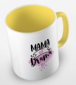 kolorowy kubek z hasłem mama of drama - kolor żółty.jpg