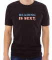 Męska czarna koszulka reading is sexy