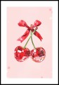 Plakat disco cherries z białym marginesem