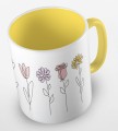 kolorowy kubek - flowers - z kwiatami - kolor żółty.jpg