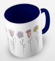 kolorowy kubek - flowers - z kwiatami - kolor granatowy.jpg