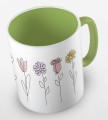 kolorowy kubek - flowers - z kwiatami - kolor jasnozielony.jpg