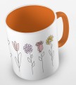 kolorowy kubek - flowers - z kwiatami - kolor pomarańczowy.jpg