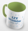 kolorowy kubek z hasłem - łzy uczniów zbierane przez pana profesora - kolor jasnozielony.jpg