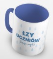 kolorowy kubek z hasłem - łzy uczniów zbierane przez pana profesora - kolor niebieski.jpg