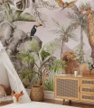 Fototapeta w pokoju dziecięcym "Tropikalna dżungla w akwareli".