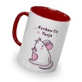 kolorowy kubek z hasłem - kocham cię Twoja myszka - bordowy kolor kubka.jpg