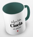 kolorowy kubek z hasłem - jedyna taka ciocia  na świecie - kolor ciemnozielony.jpg