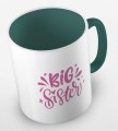 kolorowy kubek z hasłem - big sister - kolor ciemnozielony.jpg