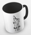 kolorowy kubek z hasłem - walk like a lady, think like a boss - kolor czarny.jpg