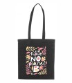 czarna torba bawełniana z długimi uszami, z nadrukiem - nie mamy planety b.jpg