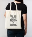 torba bawełniana z długimi uszami, z nadrukiem - first five days after weekend are the hardest - wizualizacja big.jpg