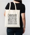 torba bawełniana z długimi uszami, z nadrukiem - chocolate is a salad - wizualizacja.jpg