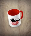 Kubek cat in a cup - kot w filiżance czerwony