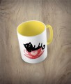 Kubek cat in a cup - kot w filiżance żółty