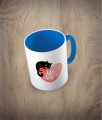Kubek love bites with cat niebieski