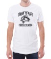 Biały T-shirt męski dla wędkarza
