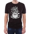 Czarny T-shirt męski z sową