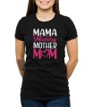 Czarna koszulka dla mamy, która można opisać na wiele sposobów.