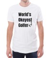 Koszulka męska world's okeyest golfer - biała