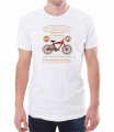 Biały  męski T-shirt z klasycznym rowerem