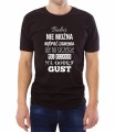 Czarny męski T-shirt z tekstem babci nie można wybrać samemu