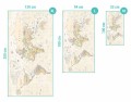 Naklejka mapa świata w sepii - wymiary