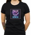 Czarna koszulka damska palm beach