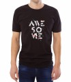 Czarna męska koszulka awesome