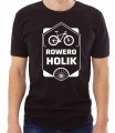 Czarna męska koszulka roweroholik