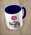 Granatowy kubek christmas coffee time sloth