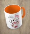 Pomarańczowy kubek hello friday
