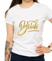 Biała damska koszulka team bride gold