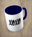 Granatowy kubek xoxo 01