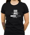 Czarna damska koszulka dad joke loading