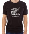 Czarna męska koszulka nie jedź szybciej