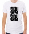Biała męska koszulka sorry not sorry