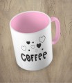 Różowy kubek coffee