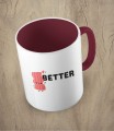 Bordowy kubek better together bacon