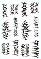 Czarne tatuaże tymczasowe dark lettering tattoo