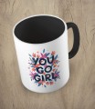Czarny kubek you go girl