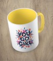 Żółty kubek you go girl