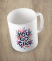 Biały kubek you go girl